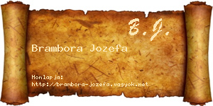 Brambora Jozefa névjegykártya